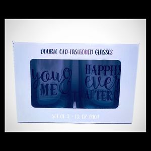 New!! Double Old Fashion Glass Set - NEWLYWED Ed.